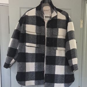 Abercrombie & Fitch Monochrome Checkered Shirt Jacket